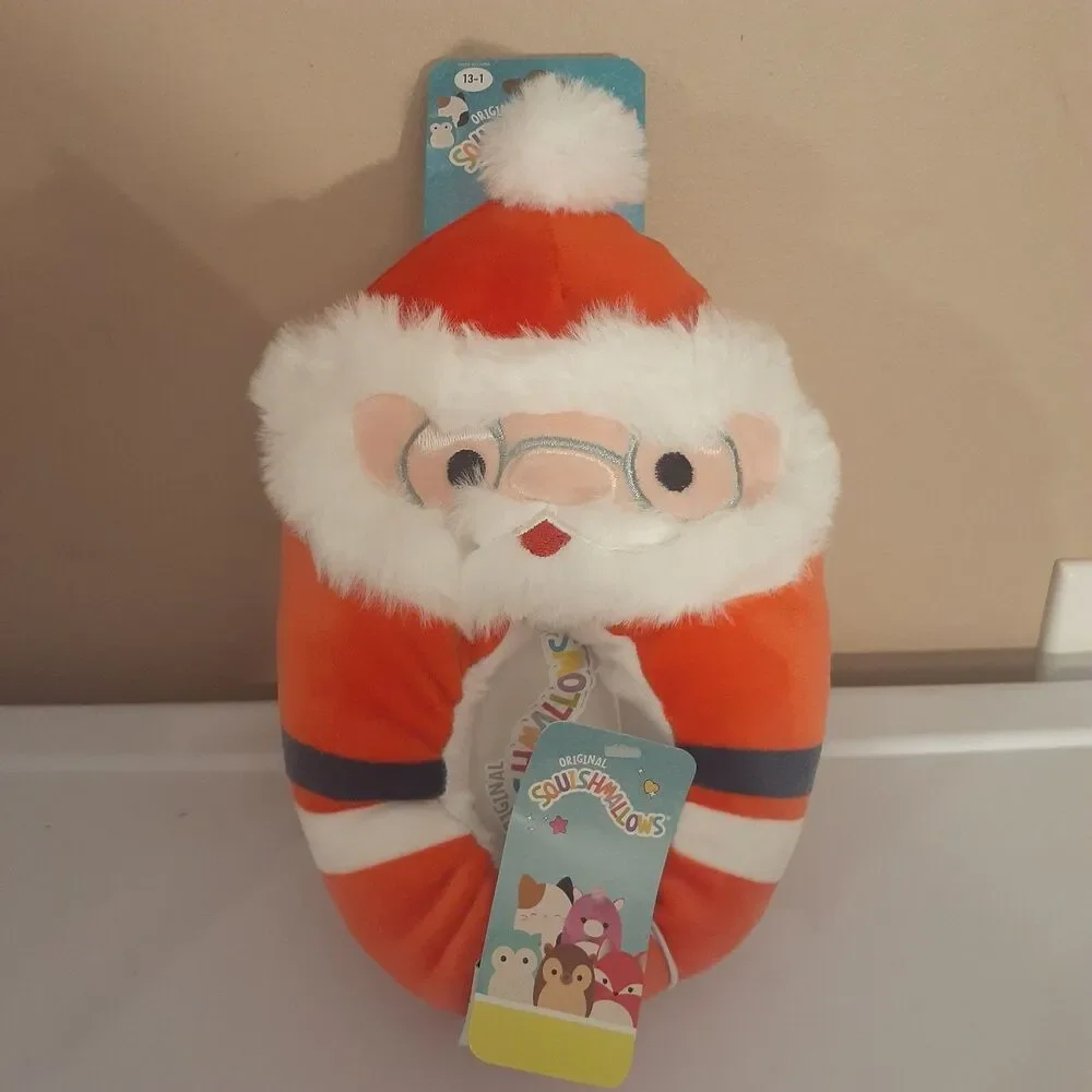 Squishmallow Slippers Nick Santa Claus Youth Size 13/1 Shoes NWT
